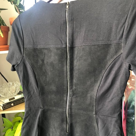 Faux Suede Peplum Top - Picture 4 of 4